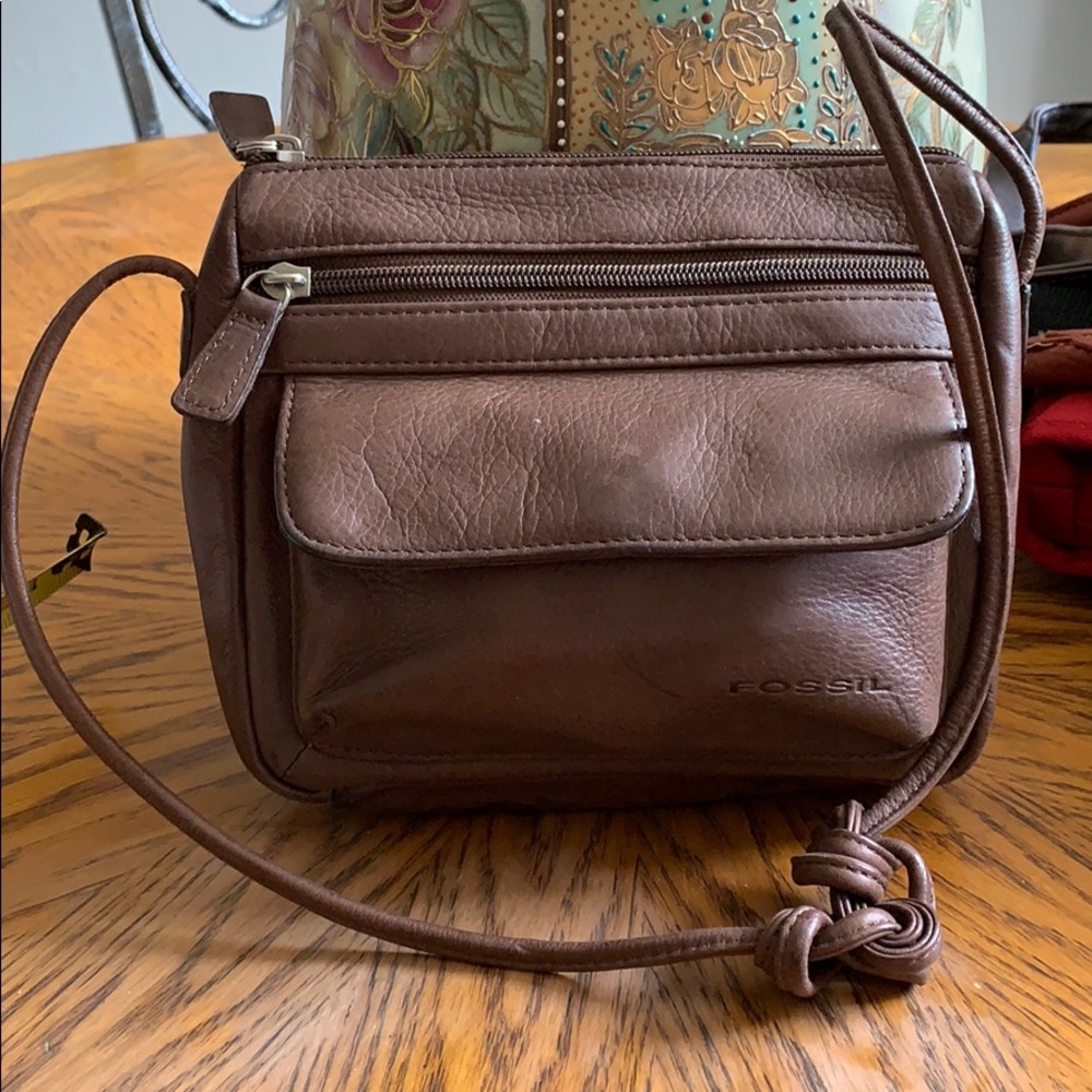 Fossil ladies crossbow purse Brown leather